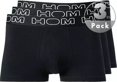 HOM Boxerlines Boxer Briefs 3er Pack 400387/V001 Trunks, Baumwoll-Stretch, Schwarz, Black 2 HOM Boxerlines Boxer Briefs 3er Pack 400387/V001 Trunks, Baumwoll-Stretch, Schwarz, Black – Bild 2
