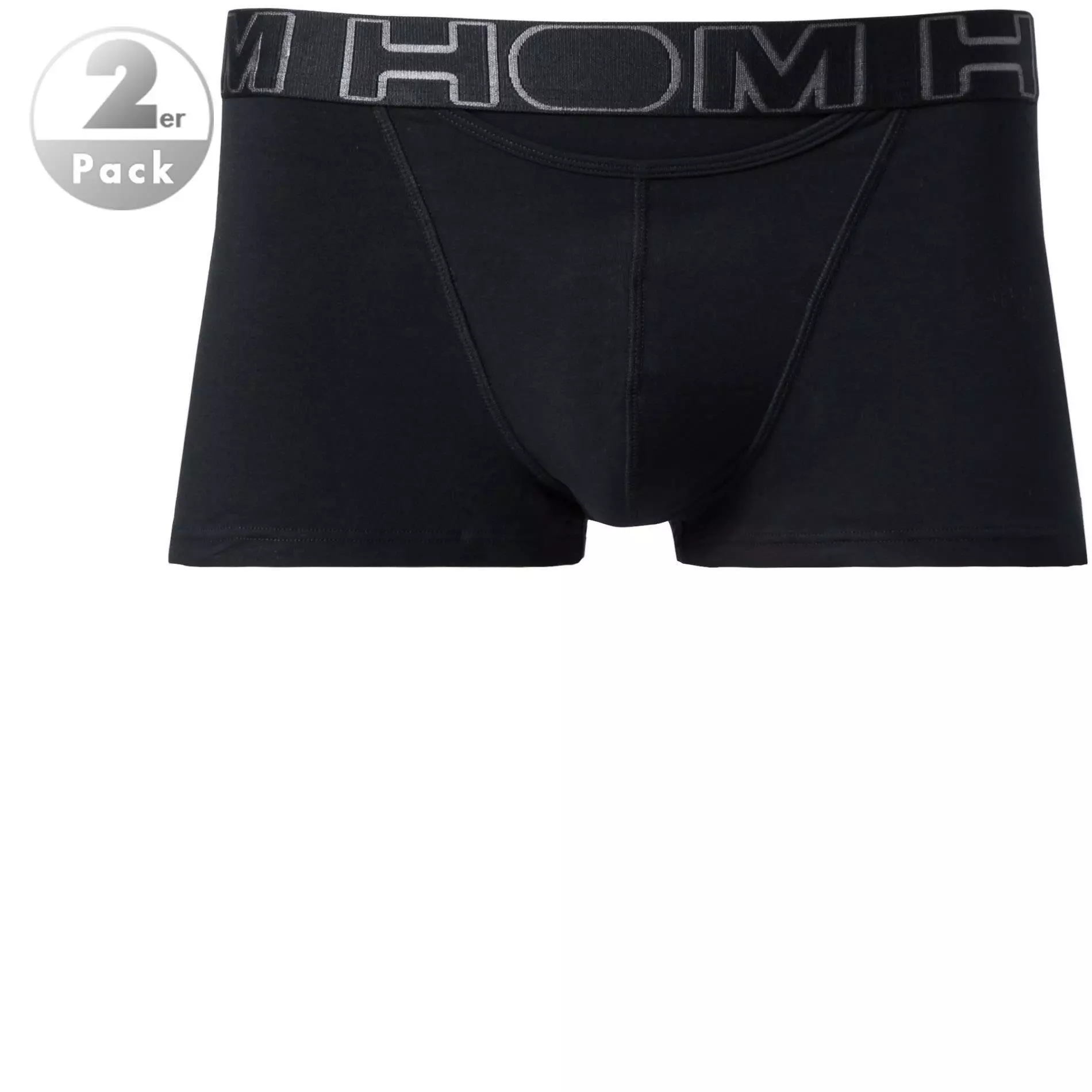 HOM Boxerlines Boxer Brief 2er Pack 400405/V001 Trunks, Baumwoll-Stretch, Schwarz, Black 1 HOM Boxerlines Boxer Brief 2er Pack 400405/V001 Trunks, Baumwoll-Stretch, Schwarz, Black