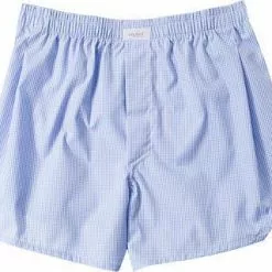 van Laack 141787/BOXER/720 Boxershorts, Baumwolle, Hellblau kariert, Hellblau-weiß