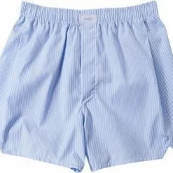van Laack 141786/BOXER/720 Boxershorts, Baumwolle, Hellblau gestreift, Hellblau-weiß
