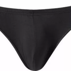 HOM Freddy G-String 400202/0004 Baumwoll-Stretch, Schwarz, Black