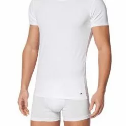 Tommy Hilfiger Crew Neck T-Shirt 2S87905187/100 T-Shirts, Baumwoll-Stretch, Weiß, White