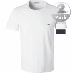 EMPORIO ARMANI Crew Neck 2 Pack 111267/CC717/10410 T-Shirts, Baumwolle, Weiß-navy
