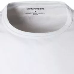 EMPORIO ARMANI Crew Neck 2 Pack 111267/CC717/10410 T-Shirts, Baumwolle, Weiß-navy -Wäsche Verkaufsshop 262742 norm3