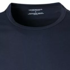 EMPORIO ARMANI Crew Neck 2 Pack 111267/CC717/10410 T-Shirts, Baumwolle, Weiß-navy -Wäsche Verkaufsshop 262742 norm4
