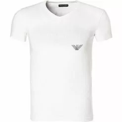 EMPORIO ARMANI V-Neck 110810/CC716/00010 T-Shirt, Baumwolle, Weiß