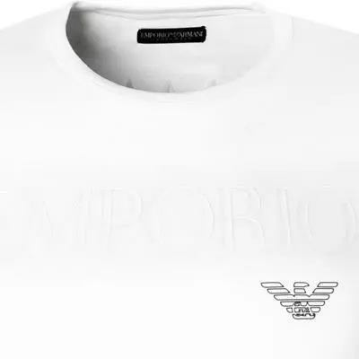 EMPORIO ARMANI Crew Neck 111035/CC716/00010 T-Shirt, Baumwolle, Weiß 3 EMPORIO ARMANI Crew Neck 111035/CC716/00010 T-Shirt, Baumwolle, Weiß – Bild 3