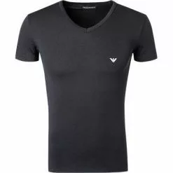 EMPORIO ARMANI V-Neck 110810/CC735/00020 T-Shirt, Baumwolle, Schwarz