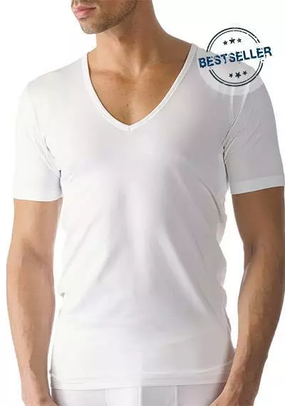 MEY Drunterhemd V-Neck Slim Fit 46098/101 Baumwolle COOLMAX®, Weiß, White 1 MEY Drunterhemd V-Neck Slim Fit 46098/101 Baumwolle COOLMAX®, Weiß, White