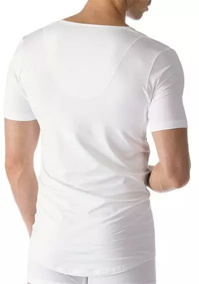 MEY Drunterhemd V-Neck Slim Fit 46098/101 Baumwolle COOLMAX®, Weiß, White 2 MEY Drunterhemd V-Neck Slim Fit 46098/101 Baumwolle COOLMAX®, Weiß, White – Bild 2