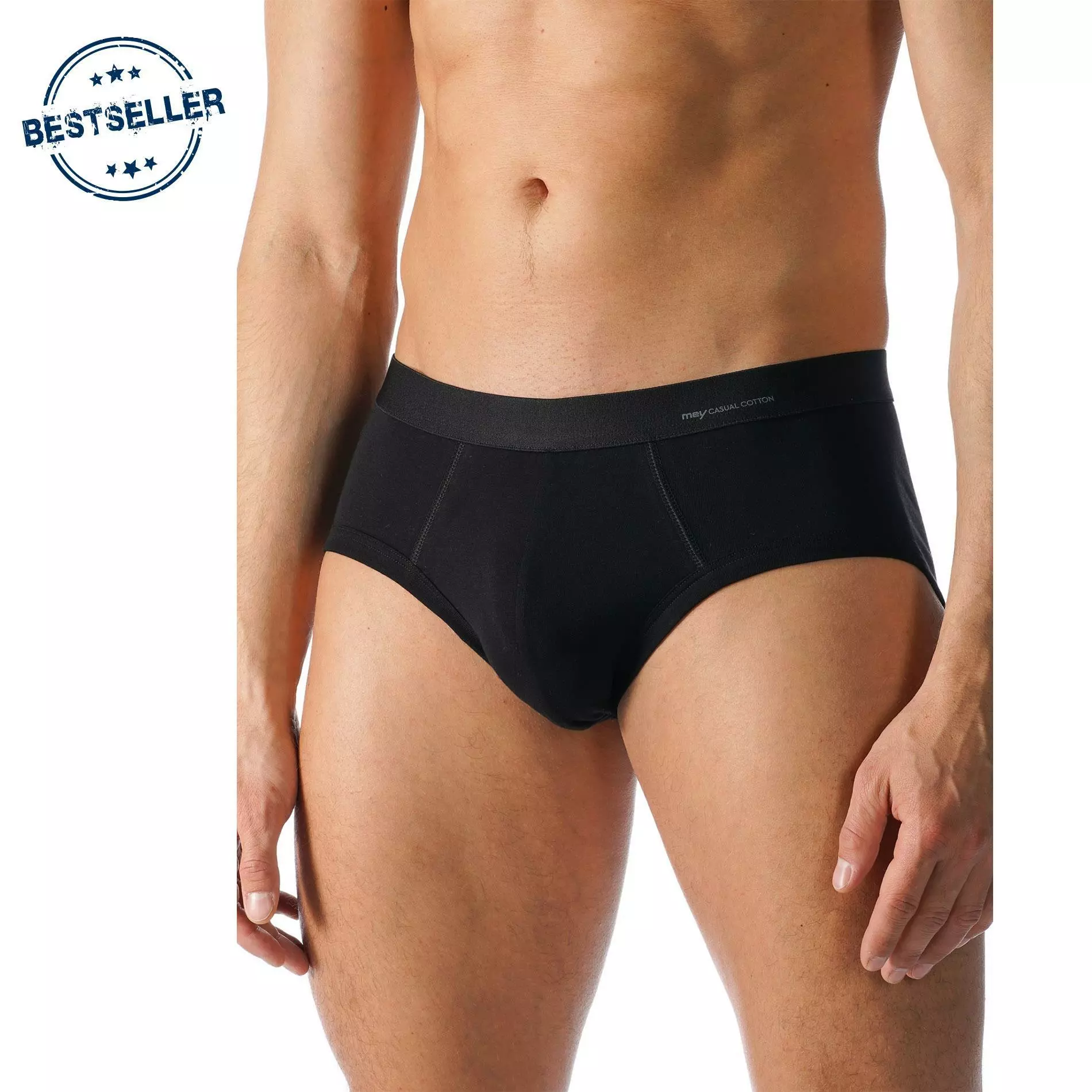 Mey CASUAL COTTON Men-Slip 49112/123 Pima Baumwoll-Stretch, Schwarz, Black 1 Mey CASUAL COTTON Men-Slip 49112/123 Pima Baumwoll-Stretch, Schwarz, Black