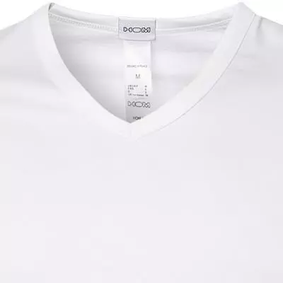 HOM Classic V-Shirt 400206/0003 T-Shirt, Baumwolle, Weiß, White 2 HOM Classic V-Shirt 400206/0003 T-Shirt, Baumwolle, Weiß, White – Bild 2
