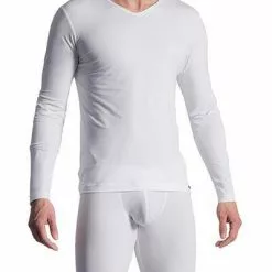 Olaf Benz RED1601 Longshirt 107421/1000 Longsleeve, Baumwolle, Weiß, White