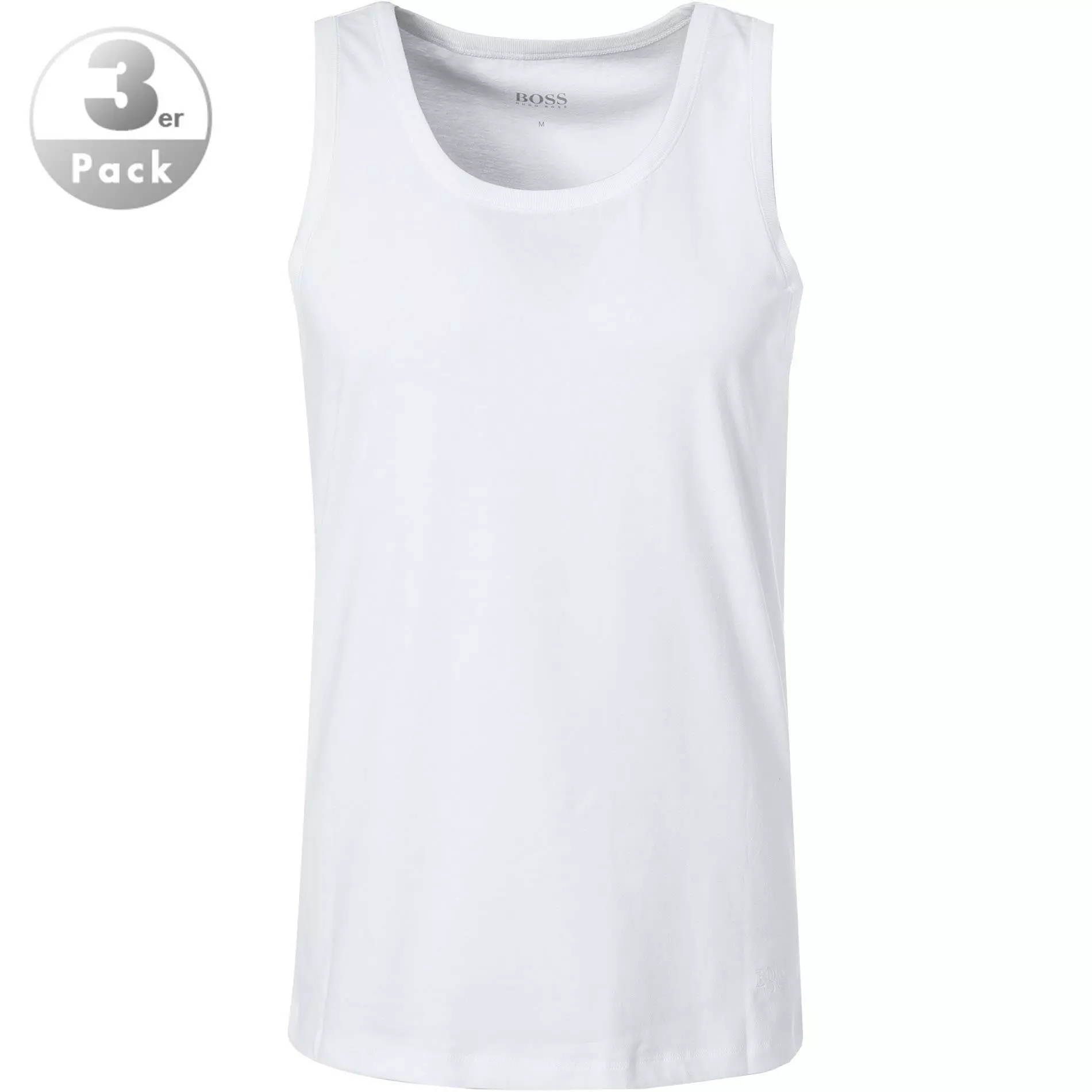 BOSS Tank Top 3er Pack 50325387/100 Tanktops, Baumwolle, Weiß, White 1 BOSS Tank Top 3er Pack 50325387/100 Tanktops, Baumwolle, Weiß, White