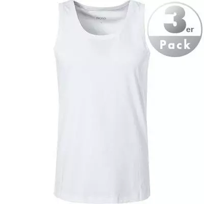 BOSS Tank Top 3er Pack 50325387/100 Tanktops, Baumwolle, Weiß, White 2 BOSS Tank Top 3er Pack 50325387/100 Tanktops, Baumwolle, Weiß, White – Bild 2