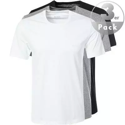 BOSS T-Shirt RN 3er Pack 50325388/999 T-Shirts, Baumwolle, Schwarz-weiß-grau, Assorted 2 BOSS T-Shirt RN 3er Pack 50325388/999 T-Shirts, Baumwolle, Schwarz-weiß-grau, Assorted – Bild 2