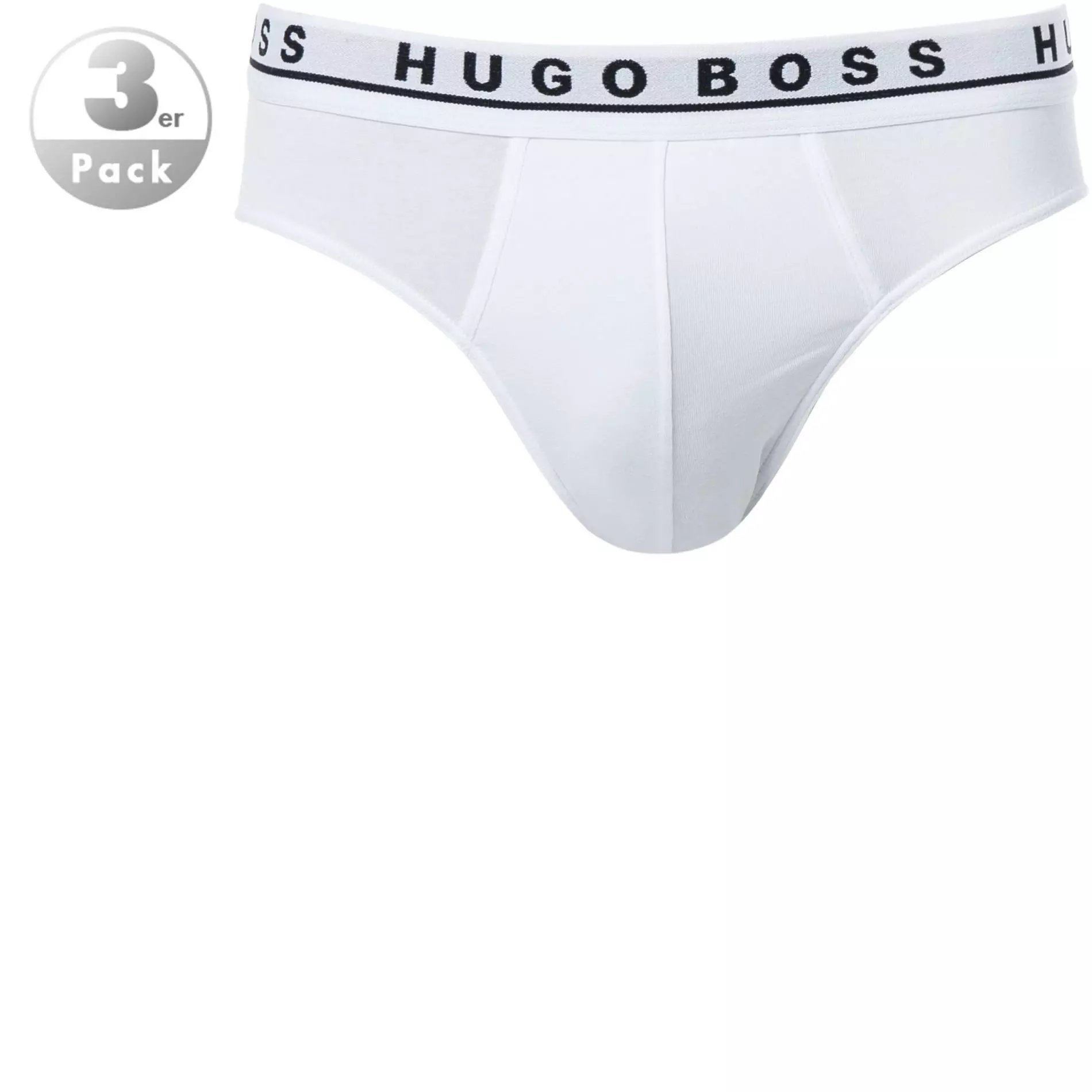 BOSS Brief 3er Pack 50325402/100 Slips, Baumwolle, Weiß, White 1 BOSS Brief 3er Pack 50325402/100 Slips, Baumwolle, Weiß, White
