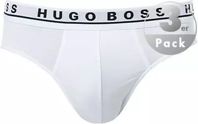 BOSS Brief 3er Pack 50325402/100 Slips, Baumwolle, Weiß, White 2 BOSS Brief 3er Pack 50325402/100 Slips, Baumwolle, Weiß, White – Bild 2