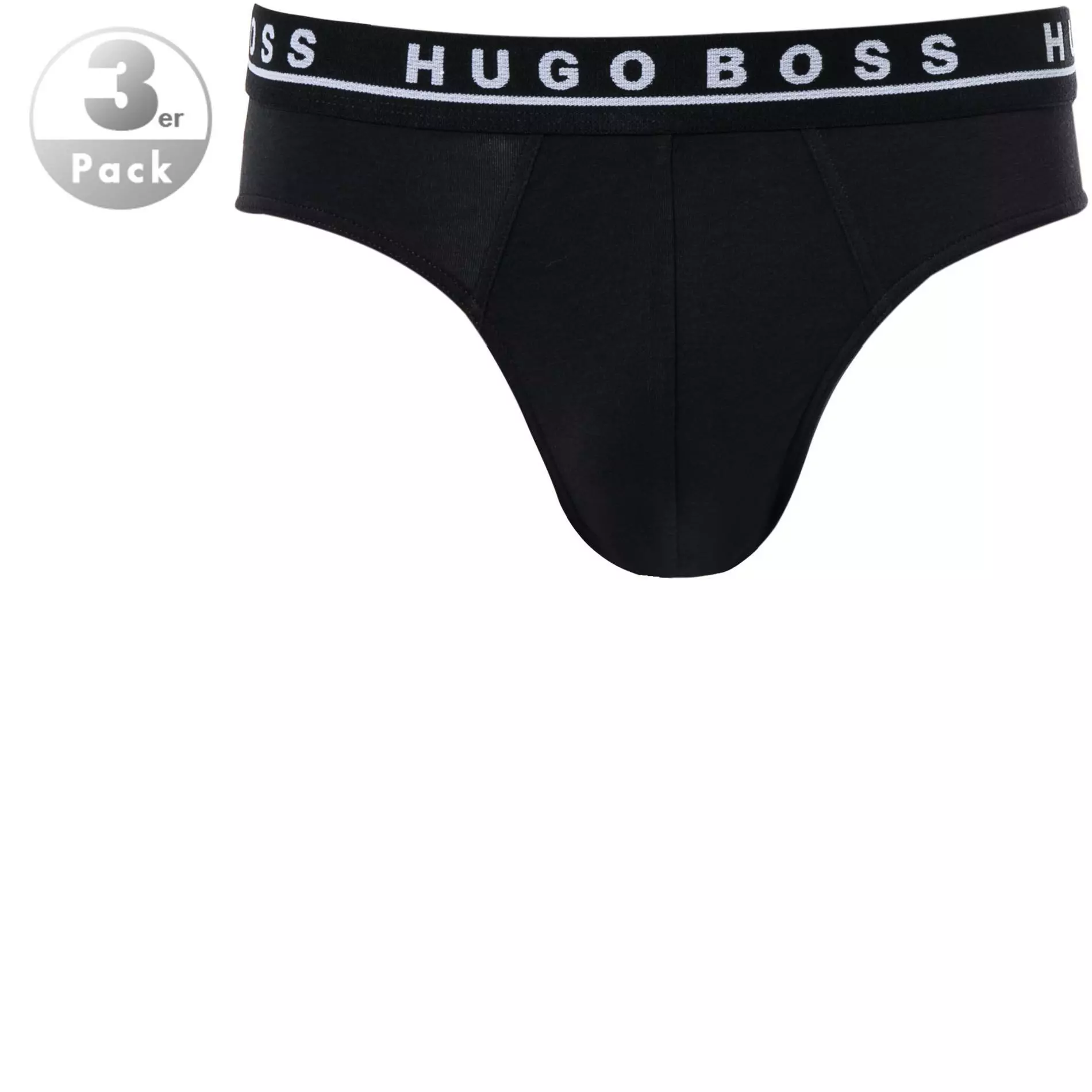 BOSS Brief 3er Pack 50325402/001 Slips, Baumwolle, Schwarz, Black 1 BOSS Brief 3er Pack 50325402/001 Slips, Baumwolle, Schwarz, Black