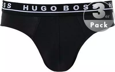 BOSS Brief 3er Pack 50325402/001 Slips, Baumwolle, Schwarz, Black 2 BOSS Brief 3er Pack 50325402/001 Slips, Baumwolle, Schwarz, Black – Bild 2