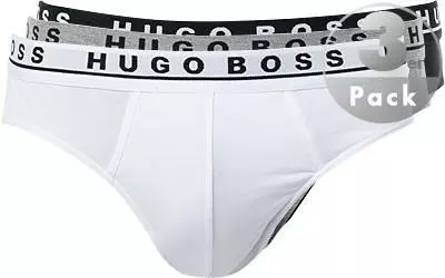 BOSS Brief 3er Pack 50325402/999 Slips, Baumwolle, Schwarz-weiß-grau, Assorted 2 BOSS Brief 3er Pack 50325402/999 Slips, Baumwolle, Schwarz-weiß-grau, Assorted – Bild 2