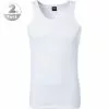 BOSS Tank Top 2er Pack 50325406/100 Tanktops, Baumwoll-Stretch, Weiß, White