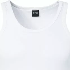 BOSS Tank Top 2er Pack 50325406/100 Tanktops, Baumwoll-Stretch, Weiß, White -Wäsche Verkaufsshop 273052 norm2