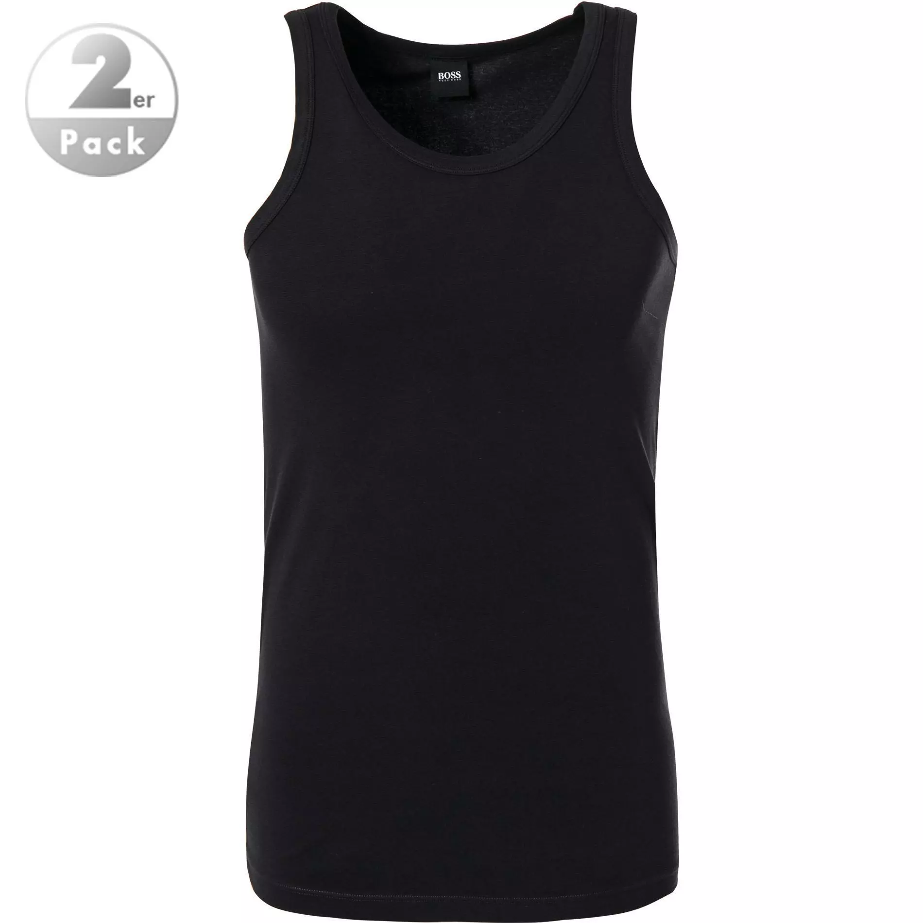 BOSS Tank Top 2er Pack 50325406/001 Tanktops, Baumwoll-Stretch, Schwarz, Black 1 BOSS Tank Top 2er Pack 50325406/001 Tanktops, Baumwoll-Stretch, Schwarz, Black
