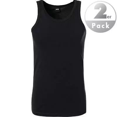 BOSS Tank Top 2er Pack 50325406/001 Tanktops, Baumwoll-Stretch, Schwarz, Black 2 BOSS Tank Top 2er Pack 50325406/001 Tanktops, Baumwoll-Stretch, Schwarz, Black – Bild 2