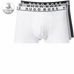 BOSS Trunk 3er Pack 50325403/999 Trunks, Baumwolle, Schwarz-weiß-grau meliert, Assorted