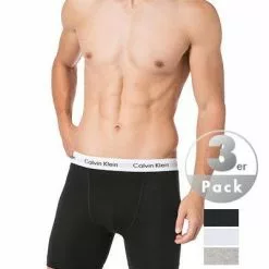 Calvin Klein Underwear Calvin Klein COTTON STRETCH 3er Pack NB1770A/MP1 Trunks, Baumwolle, Schwarz-weiß-grau