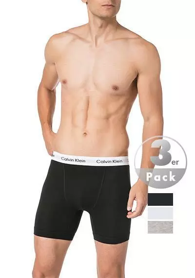 Calvin Klein Underwear Calvin Klein COTTON STRETCH 3er Pack NB1770A/MP1 Trunks, Baumwolle, Schwarz-weiß-grau 1 Calvin Klein Underwear Calvin Klein COTTON STRETCH 3er Pack NB1770A/MP1 Trunks, Baumwolle, Schwarz-weiß-grau