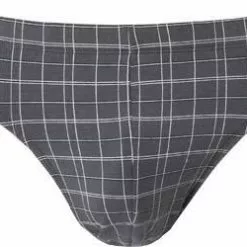 Schiesser day and night Supermini 159628/203 Slip, Baumwolle, Grau-weiß kariert, Anthrazit