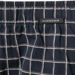 Schiesser day and night Boxershorts 159612/803 Baumwolle, Navy kariert, Dunkelblau -Wäsche Verkaufsshop 283678 norm3