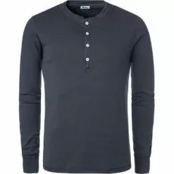 Schiesser Revival Karl-Heinz Shirt 1/1 160097/803 Longsleeve, Baumwolle, Dunkelblau
