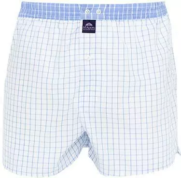 MC ALSON Boxer-Shorts 0223/weiß-hellblau Boxershorts, Baumwolle, Weiß-hellblau kariert 1 MC ALSON Boxer-Shorts 0223/weiß-hellblau Boxershorts, Baumwolle, Weiß-hellblau kariert