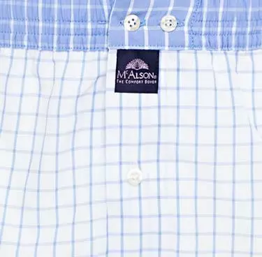 MC ALSON Boxer-Shorts 0223/weiß-hellblau Boxershorts, Baumwolle, Weiß-hellblau kariert 2 MC ALSON Boxer-Shorts 0223/weiß-hellblau Boxershorts, Baumwolle, Weiß-hellblau kariert – Bild 2