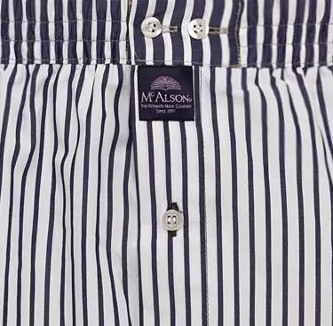 MC ALSON Boxer-Shorts 0231/weiß-navy Boxershorts, Baumwolle, Weiß-blau gestreift 2 MC ALSON Boxer-Shorts 0231/weiß-navy Boxershorts, Baumwolle, Weiß-blau gestreift – Bild 2