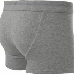 Schiesser Revival Karl-Heinz Shorts 160099/202 Trunk, Baumwolle, Grau, Grau-melange -Wäsche Verkaufsshop 291911 norm3