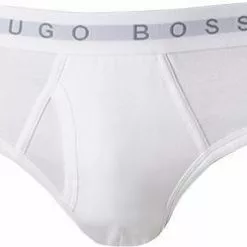 BOSS Brief Original 50377703/100 Slip, Mit Eingriff - Baumwolle, Weiß