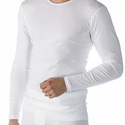 Mey CASUAL COTTON Langarm-Shirt 49004/101 Longsleeve, Baumwolle, Weiß