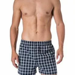 Marc O'Polo Boxershorts 2er Pack 164200/804 Baumwolle, Navy-weiß gemustert, Nachtblau -Wäsche Verkaufsshop 298454 norm2