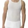 Zimmerli Richelieu Shirt NS 207/1412/01 Tanktop, Mercerisierte Baumwolle, Weiß