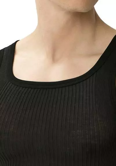 Zimmerli Richelieu Shirt NS 207/1412/86 Tanktop, Mercerisierte Baumwolle, Schwarz , Schwarz 2 Zimmerli Richelieu Shirt NS 207/1412/86 Tanktop, Mercerisierte Baumwolle, Schwarz , Schwarz – Bild 2