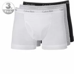 Calvin Klein Underwear Calvin Klein CLASSIC FIT 3er Pack NB1893A/MP1 Trunks, Baumwolle, Hellgrau meliert, Grau-schwarz-weiß