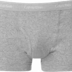 Calvin Klein Underwear Calvin Klein CLASSIC FIT 3er Pack NB1893A/MP1 Trunks, Baumwolle, Hellgrau meliert, Grau-schwarz-weiß -Wäsche Verkaufsshop 309509 norm2