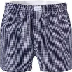 Novila Shorts 9554/055/204 Boxershorts, Baumwolle, Dunkelblau-weiß kariert, Marine