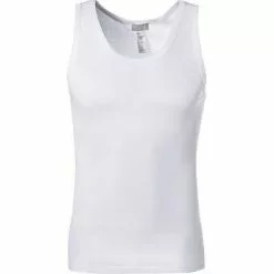 HANRO Tank Top Cotton Pure 07 3660/0101 Tanktop, Baumwolle mercerisiert, Weiß, White