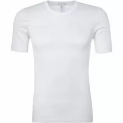 HANRO Shirt Cotton Pure 07 3663/0101 T-Shirt, Baumwolle, Weiß, White