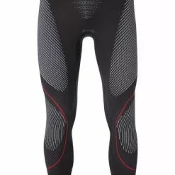 UYN Sport Pants U100005/G974 Lange Unterhose, Mikrofaser, Dunkelgrau-rot, Grau-weiß-rot
